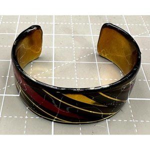 1987 Metallic Art Cuff Bracelet By John Crutchfield Metallic Colors